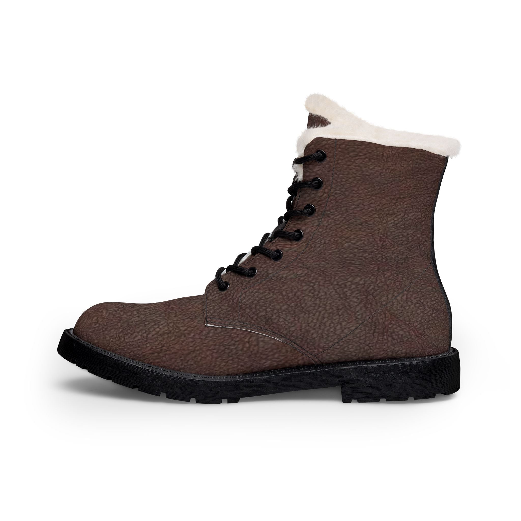 Fur-Lined Leather Winter Boots