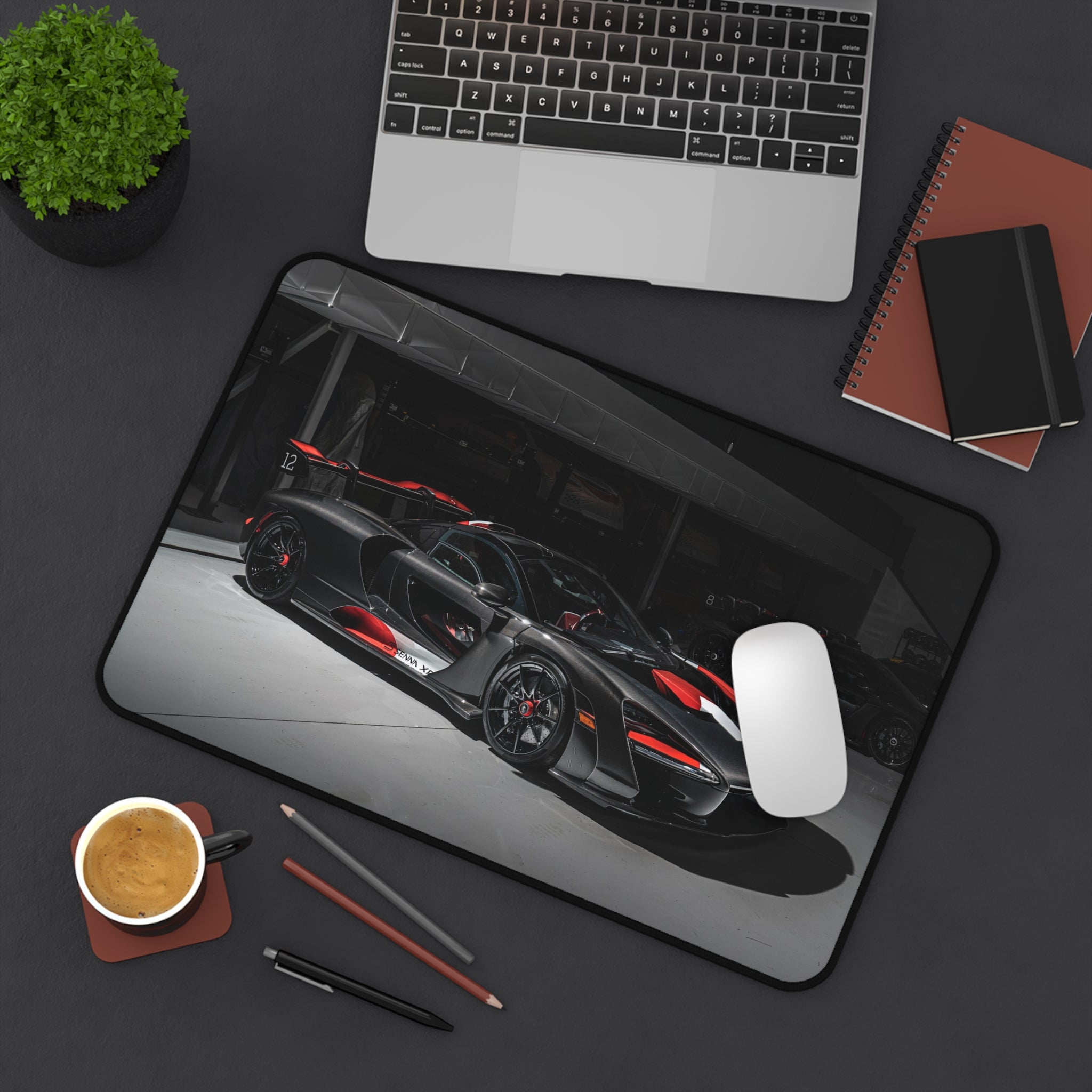 FORZA CAR Desk Mat – Black & Red Sports Car Gaming Mouse Pad