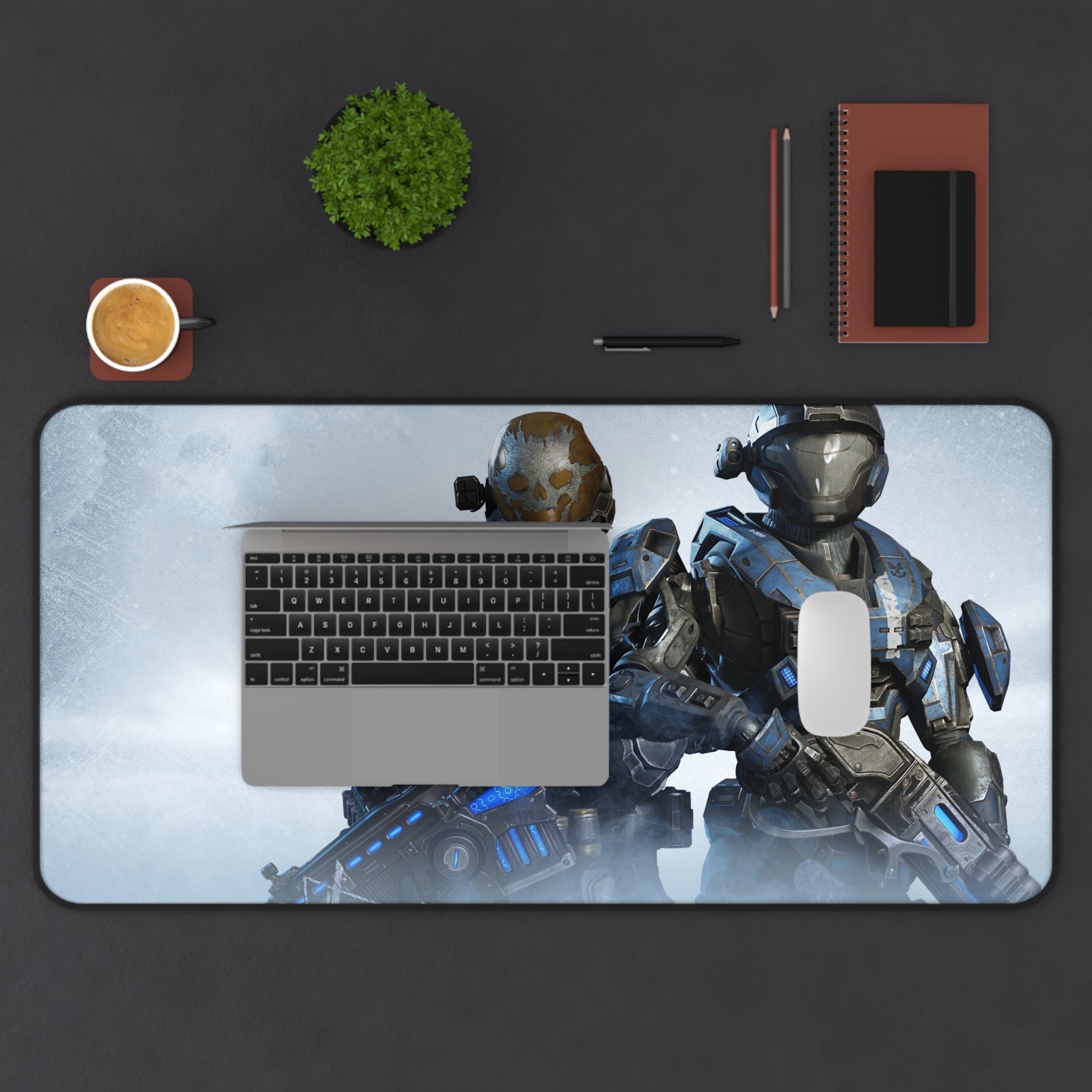 Sci‑Fi Soldier Gaming Desk Mat — Tactical Space Marines Mousepad