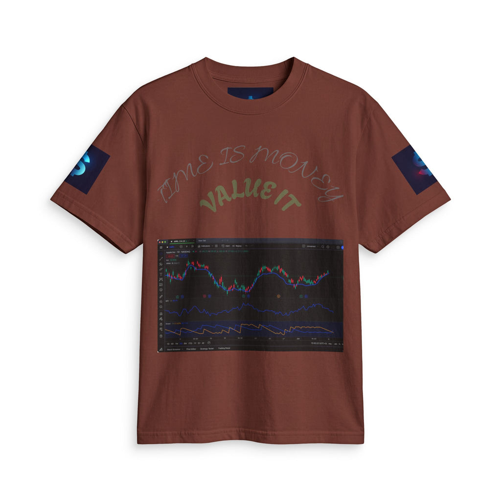 Money Symbol Graphic T-Shirt — Stock Market Candlestick Design