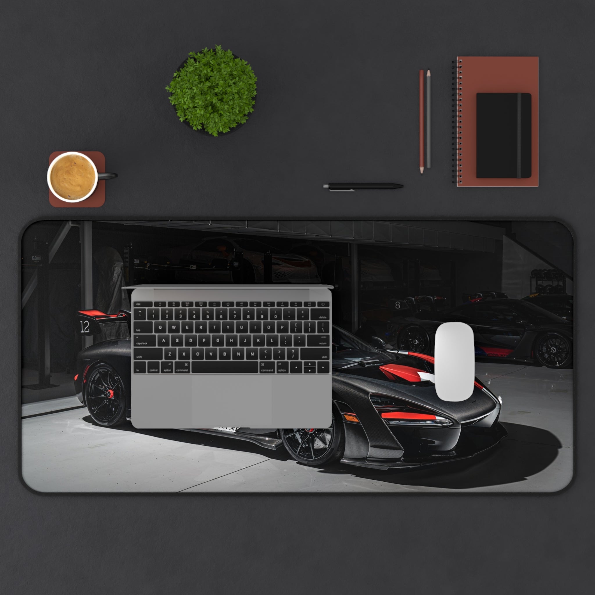 FORZA CAR Desk Mat – Black & Red Sports Car Gaming Mouse Pad
