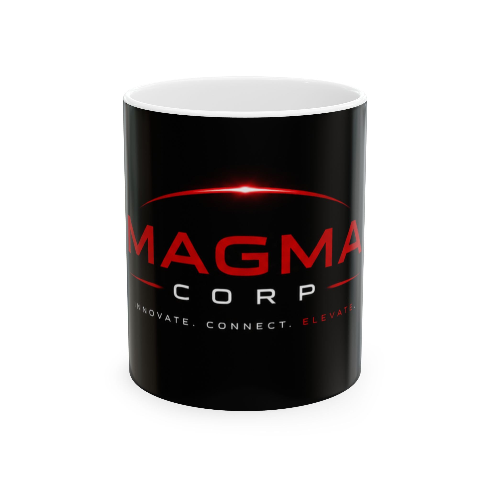 MAGMA CORP  Mug — Black Red Branded Coffee Cup (11oz, 15oz)