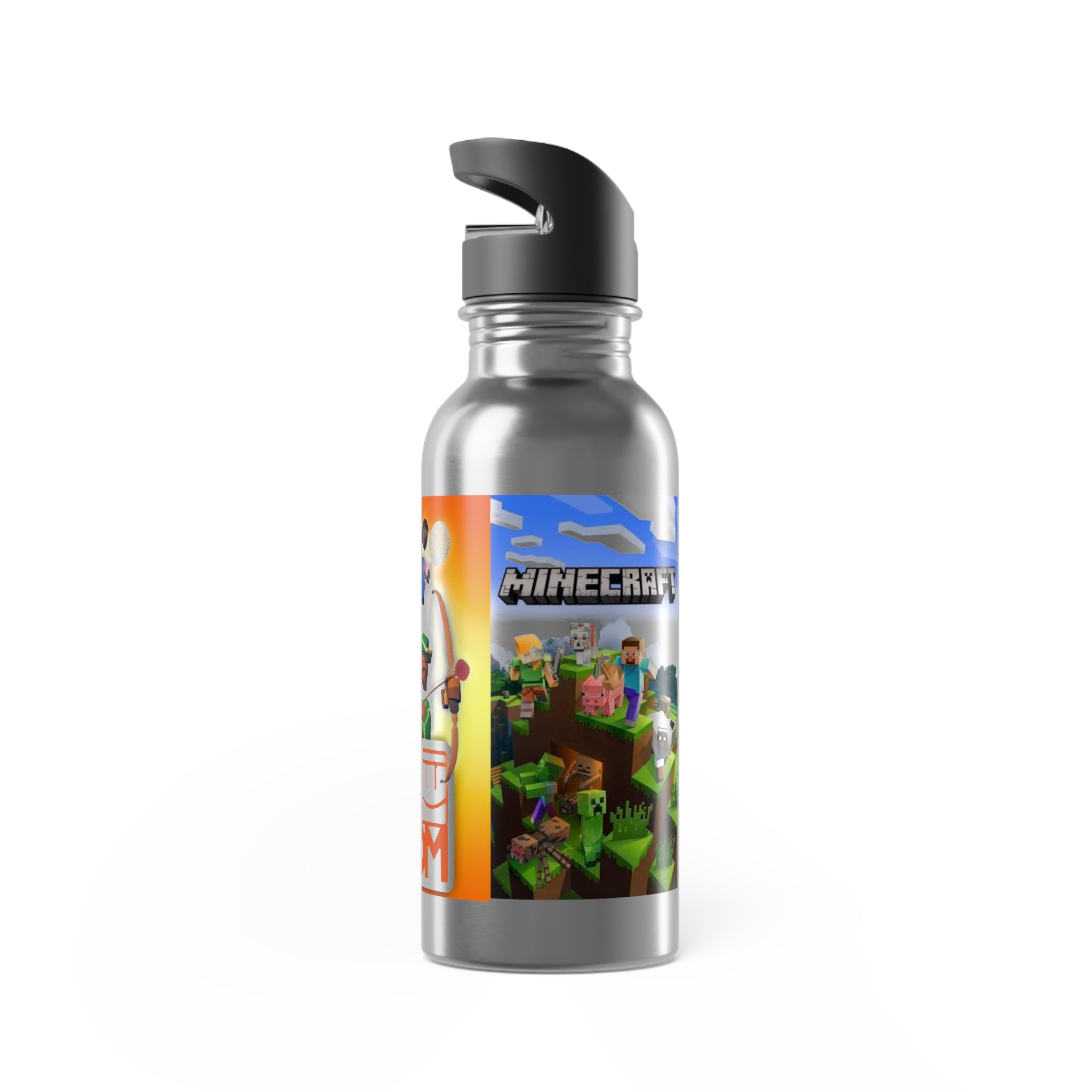 kids Gaming Stainless Steel Water Bottle with Straw — 20oz