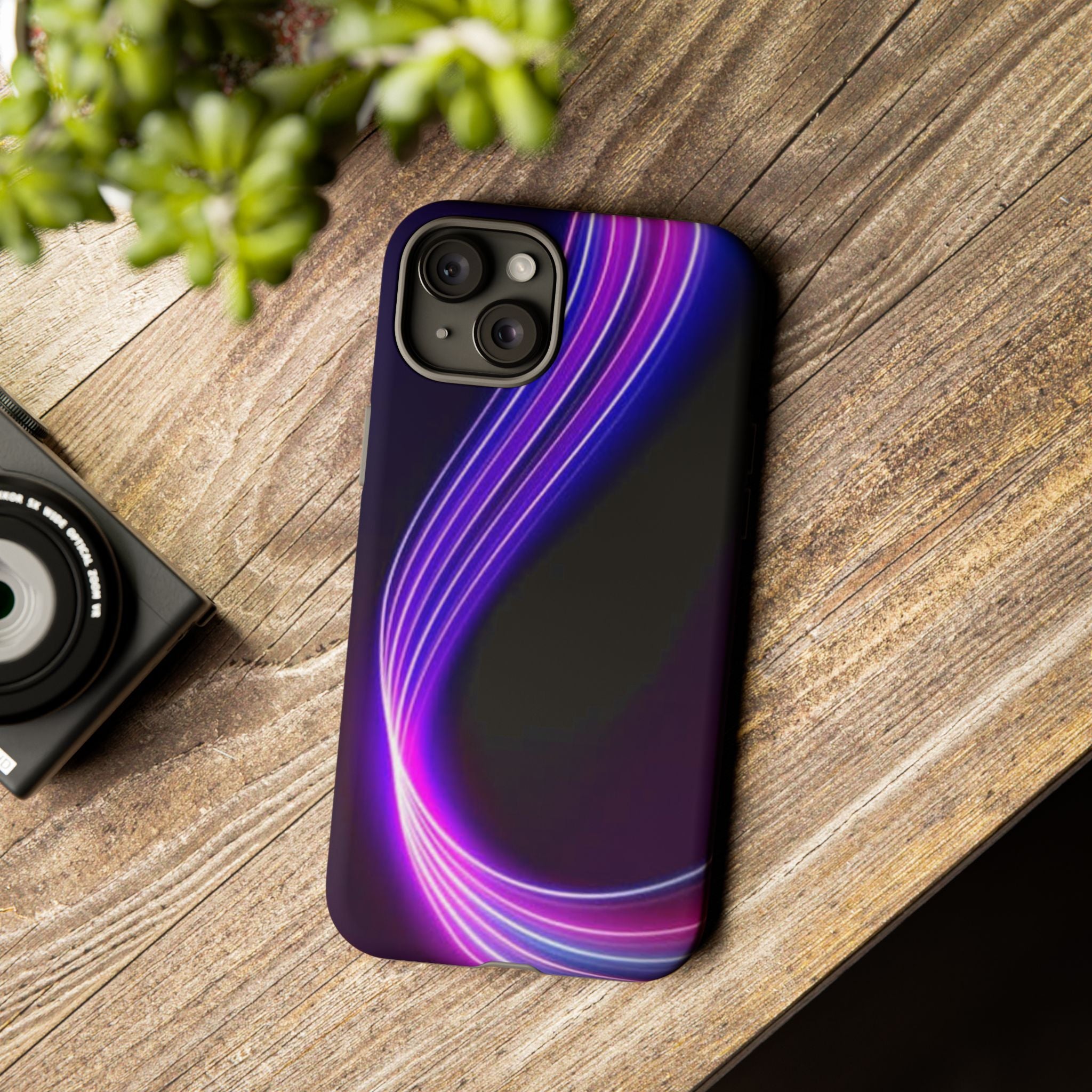 Neon Wave Tough Phone Case