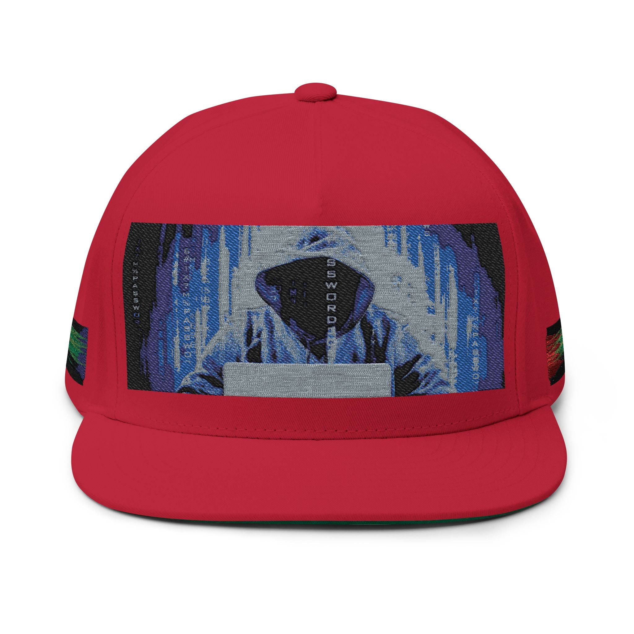 Hacker Rain Flat Bill Cap