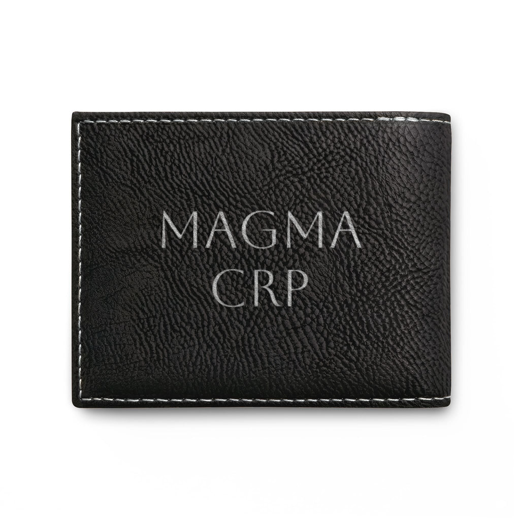 Bi-Fold Wallet — Modern Leather Money Clip Wallet with Dollar sign