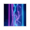 Neon Cyber Lines Sticker Retro Futuristic