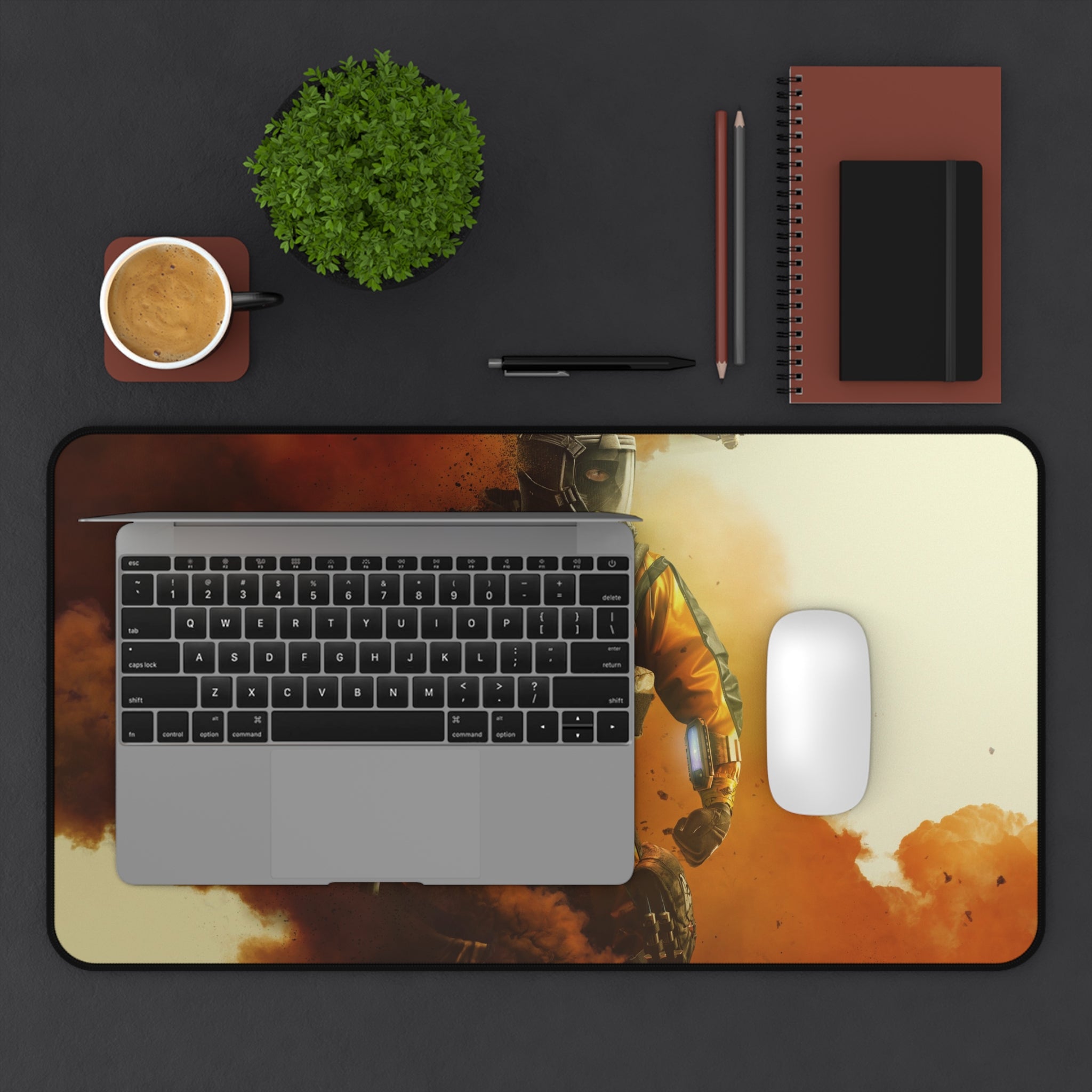 Tactical Soldier Desk Mat — Gaming Mouse Pad with Military Combat Art