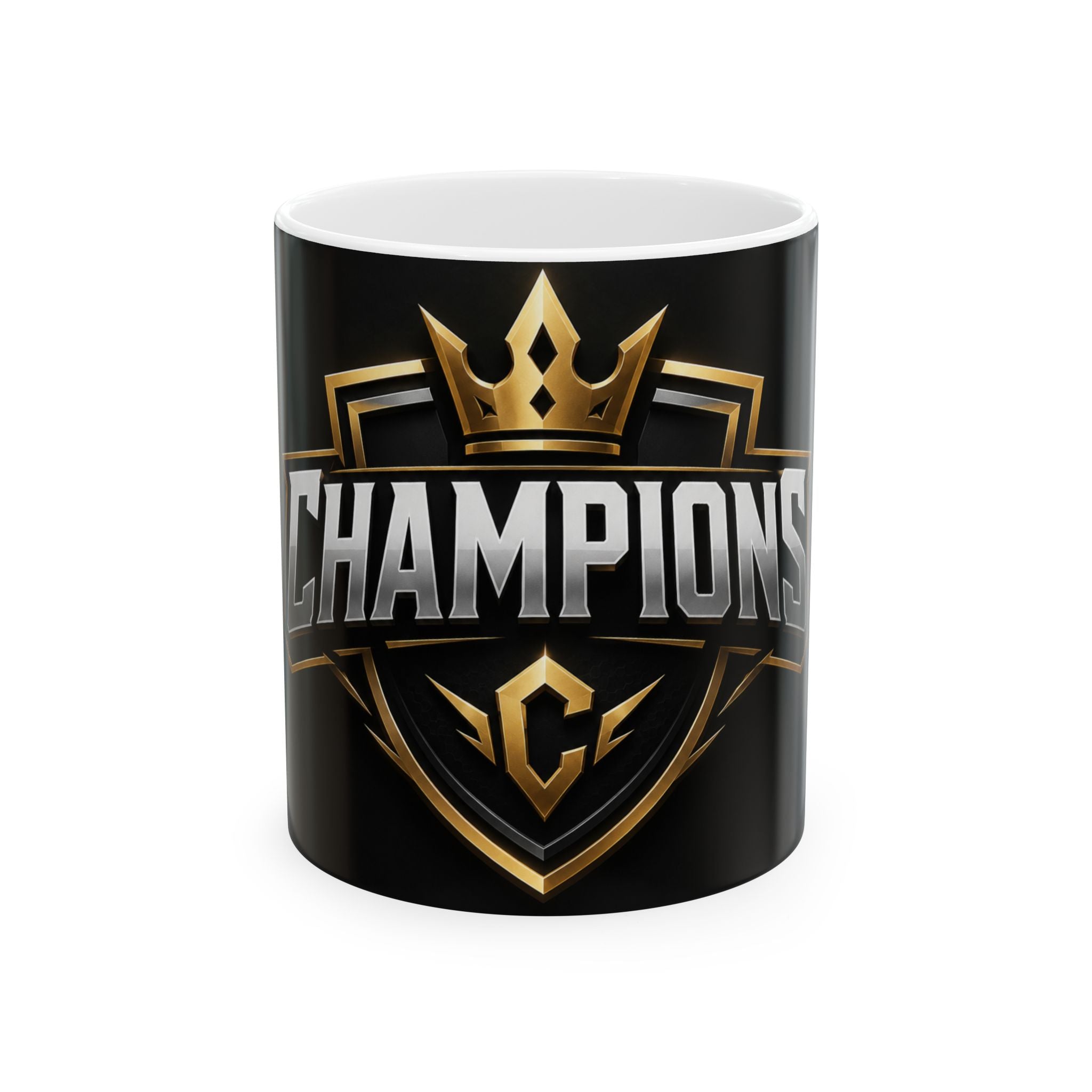 Champions Gold Crest Ceramic Mug