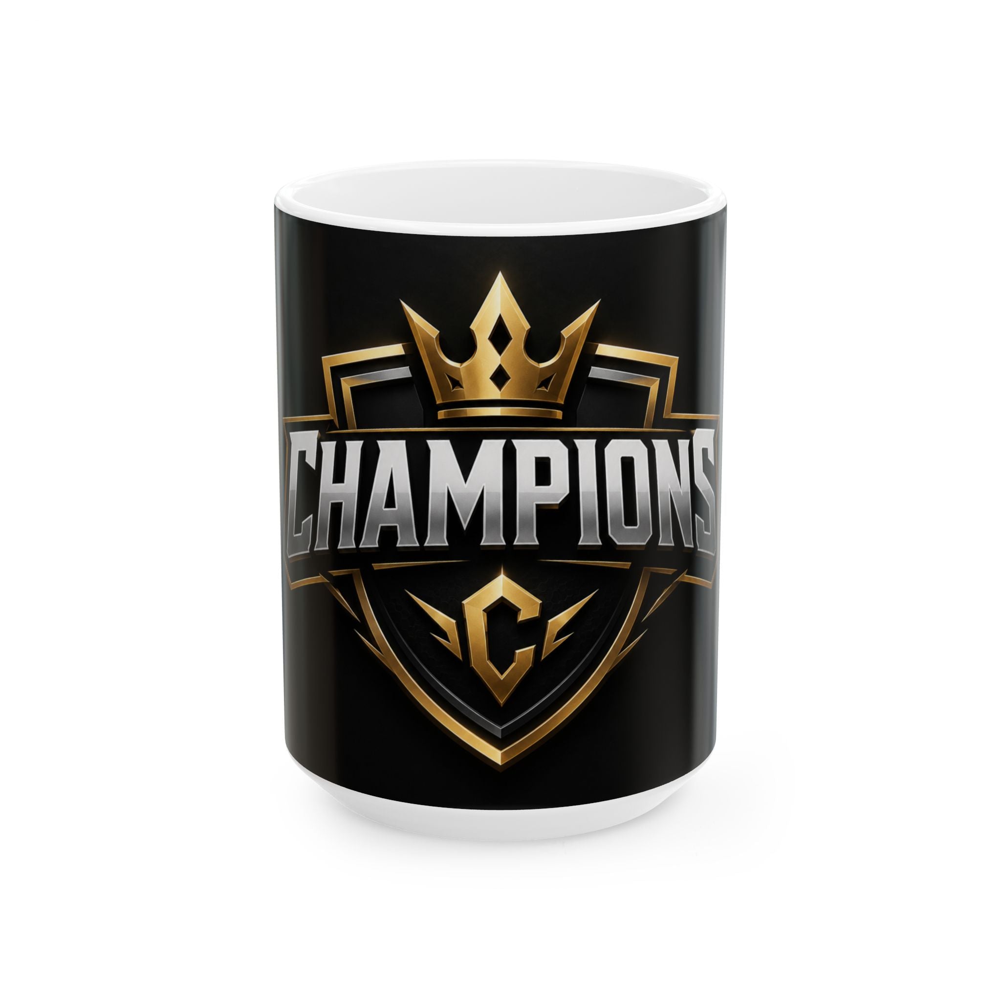 Champions Gold Crest Ceramic Mug