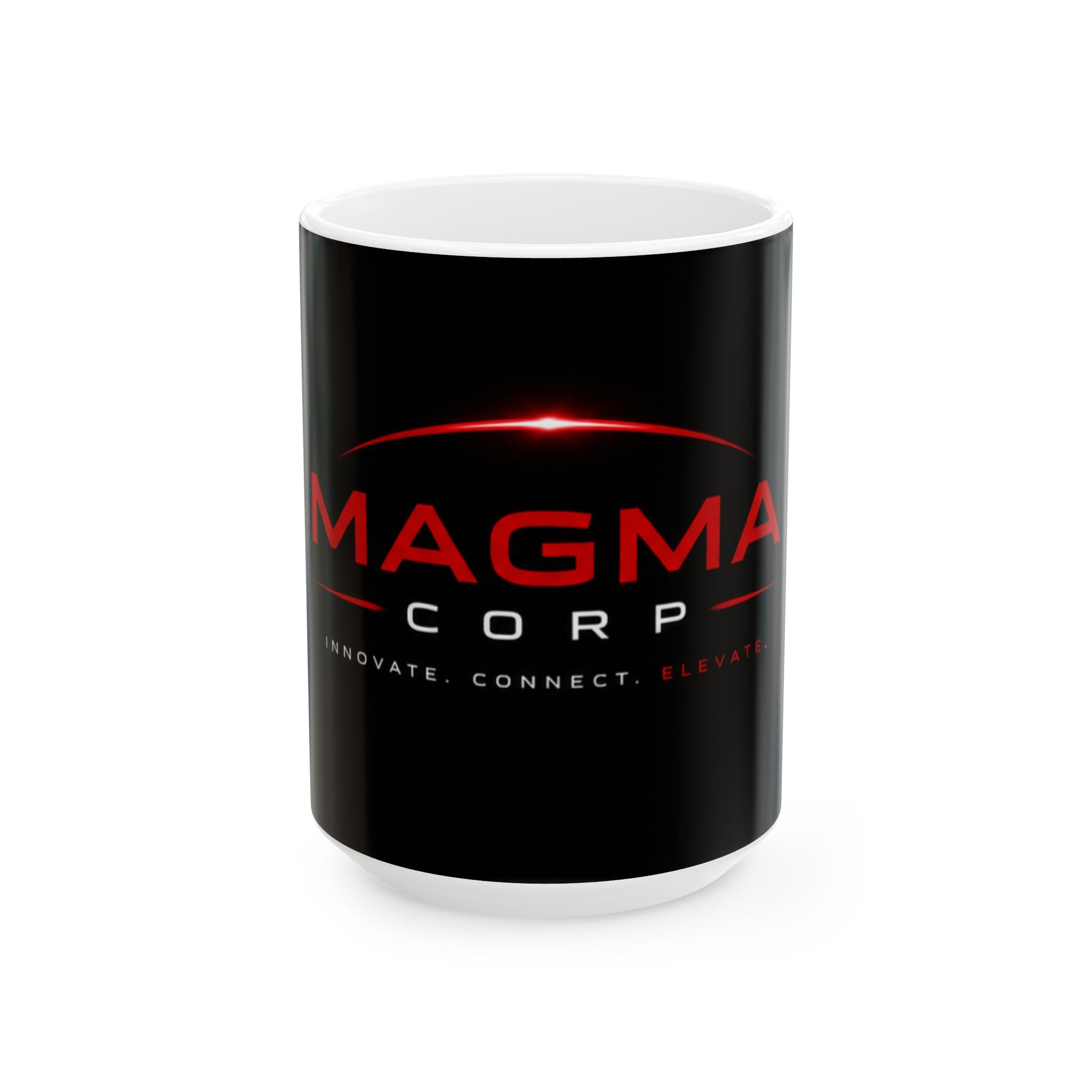 MAGMA CORP  Mug — Black Red Branded Coffee Cup (11oz, 15oz)