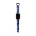 Abstract Neon Waves Watch Band — Colorful Swirl Apple Watch Strap