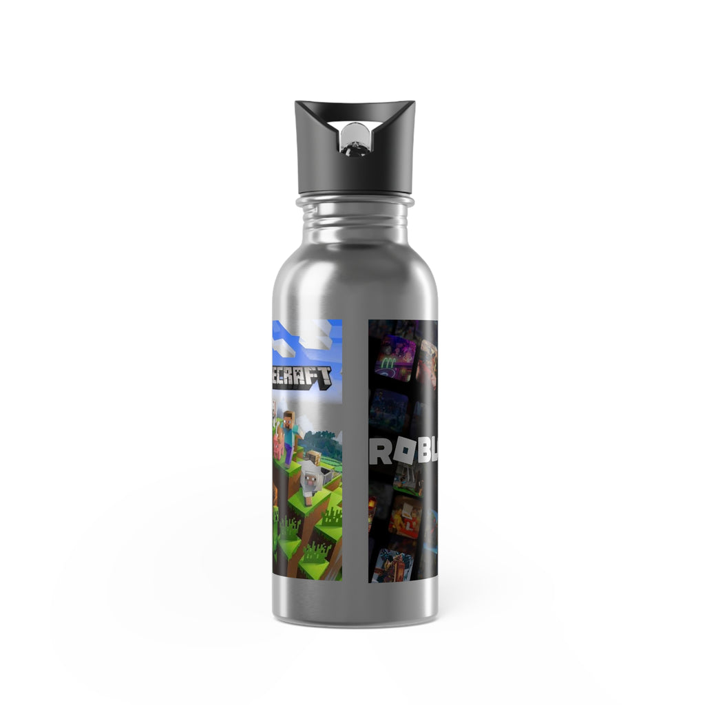 kids Gaming Stainless Steel Water Bottle with Straw — 20oz