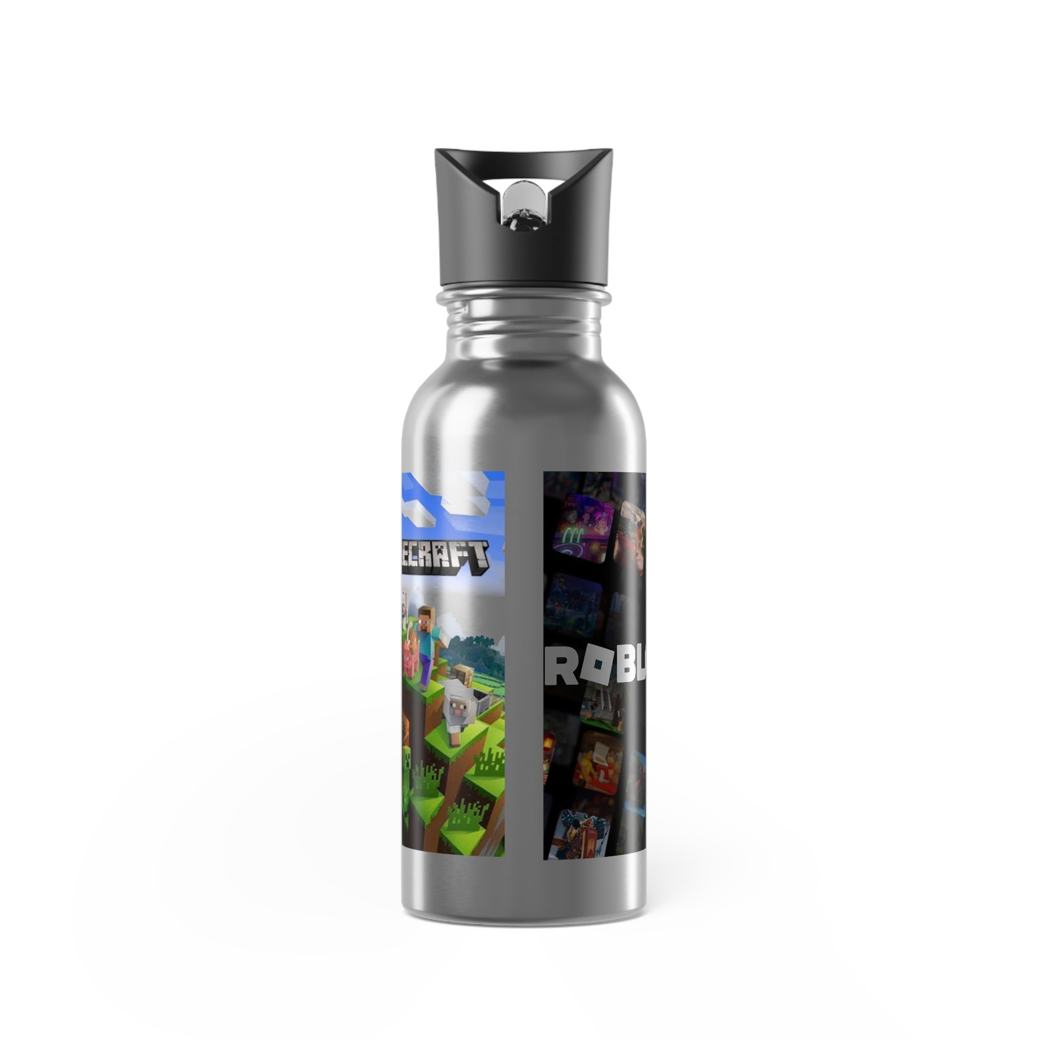 kids Gaming Stainless Steel Water Bottle with Straw — 20oz