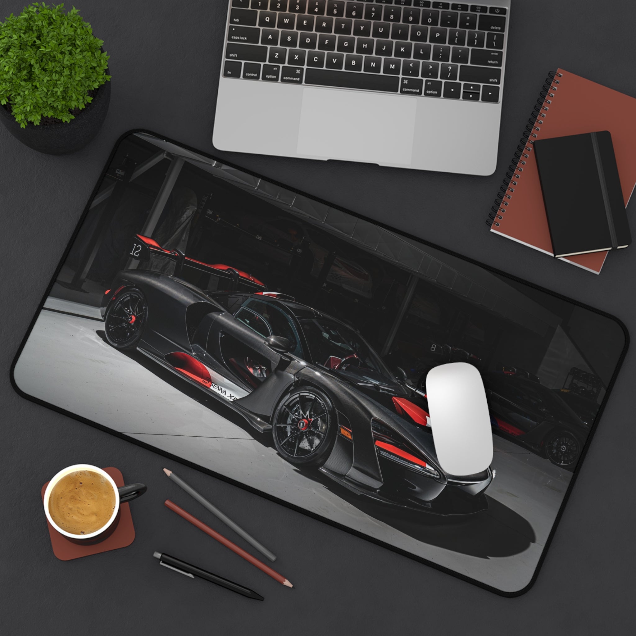 FORZA CAR Desk Mat – Black & Red Sports Car Gaming Mouse Pad