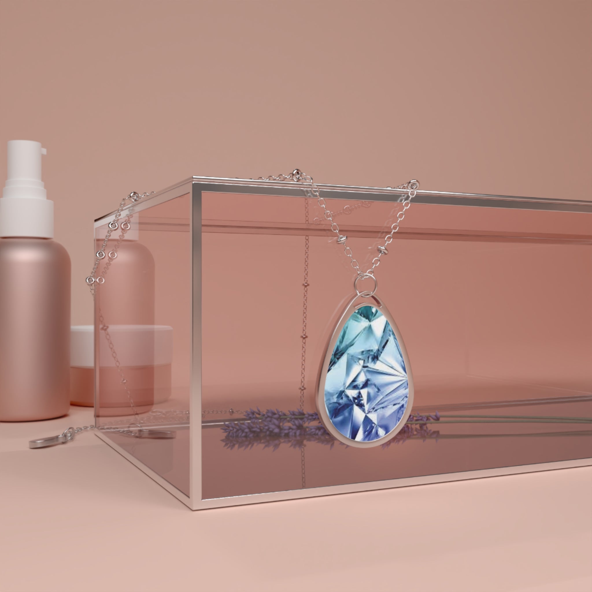 Oval FROST TEARS Necklace