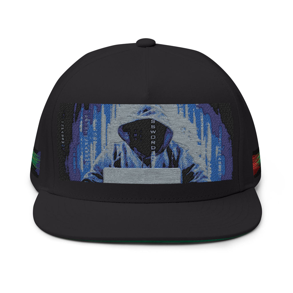 Hacker Rain Flat Bill Cap