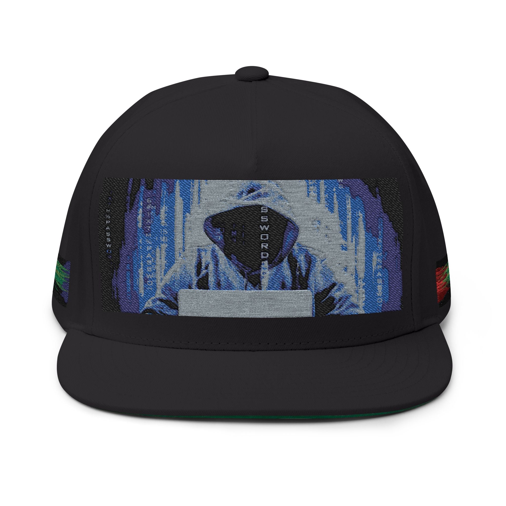 Hacker Rain Flat Bill Cap