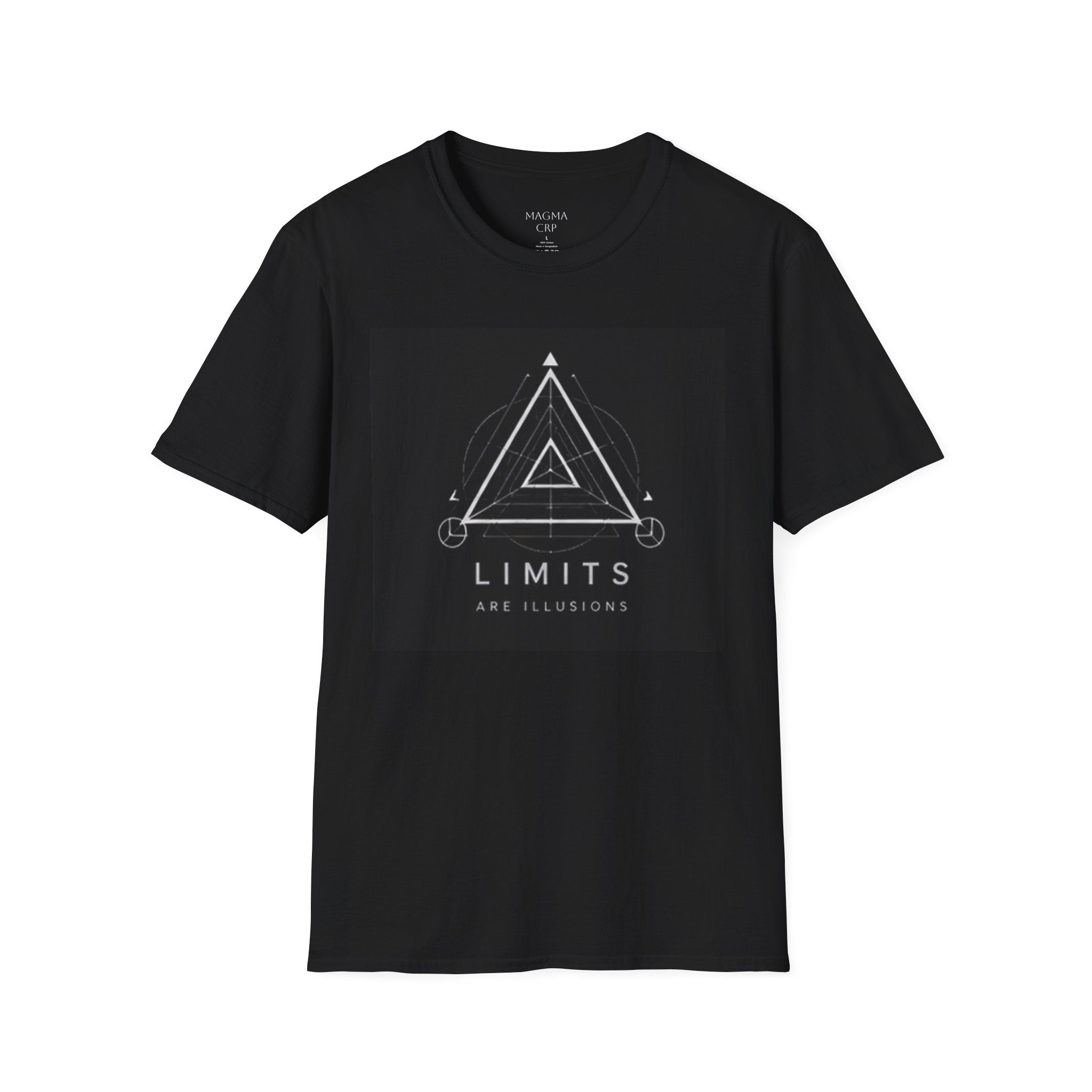 Geometric Triangle 'Limits Are Illusions' T-Shirt