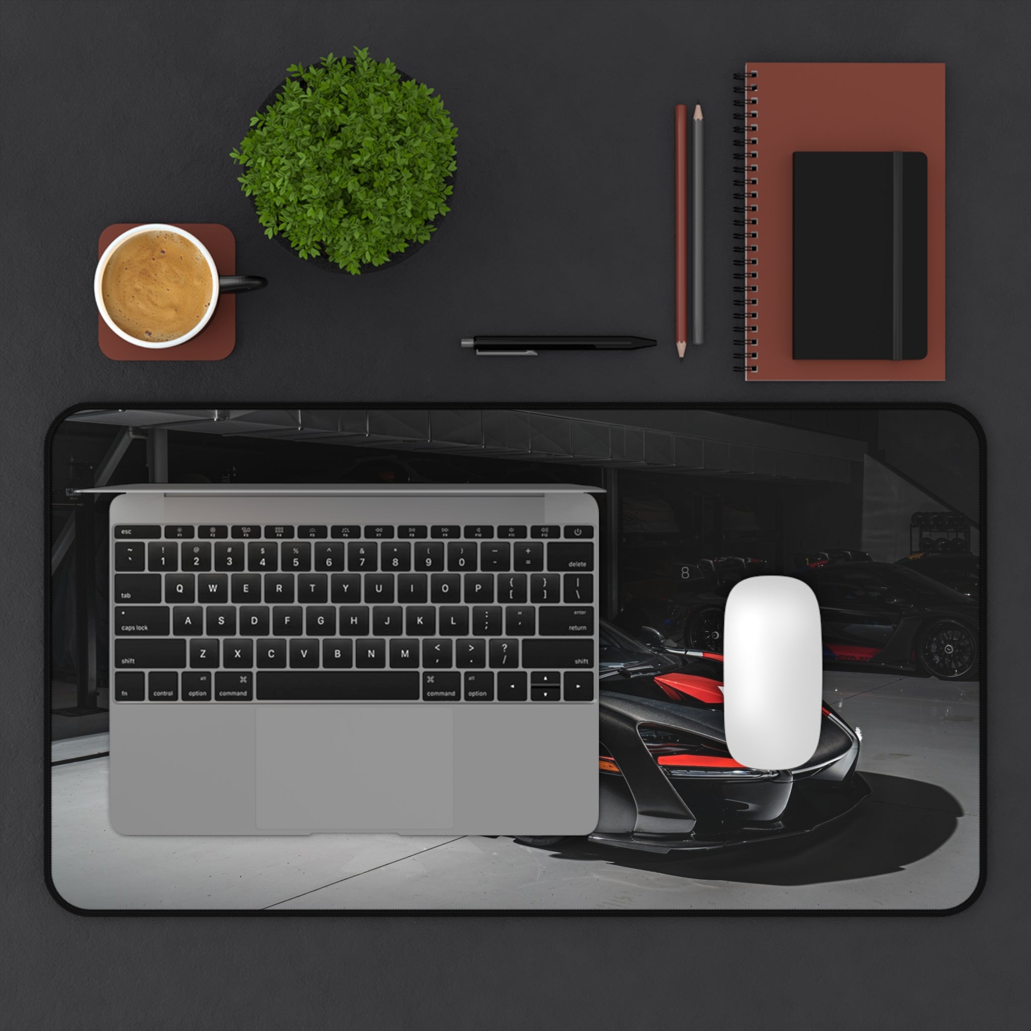 FORZA CAR Desk Mat – Black & Red Sports Car Gaming Mouse Pad