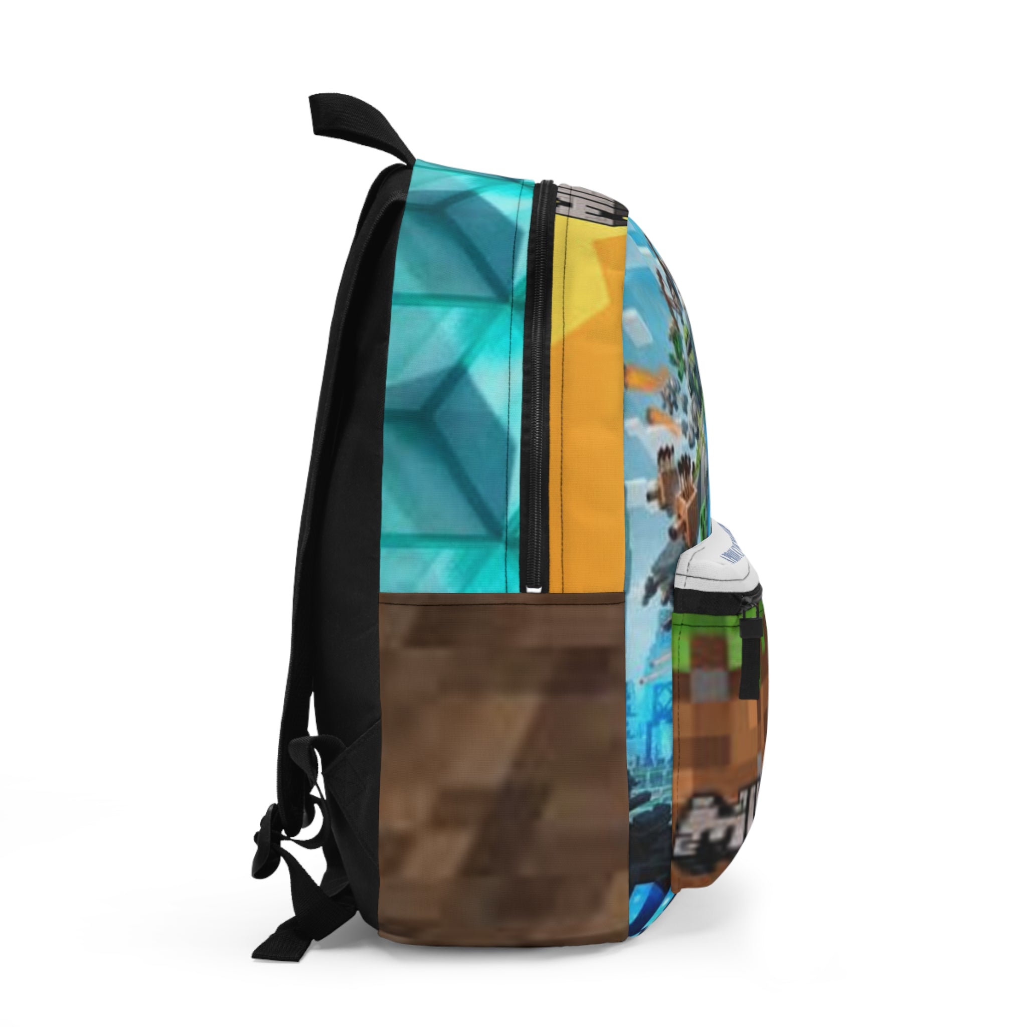 Minecraft Adventure Kids Backpack — Pixel Game Scene School Bag