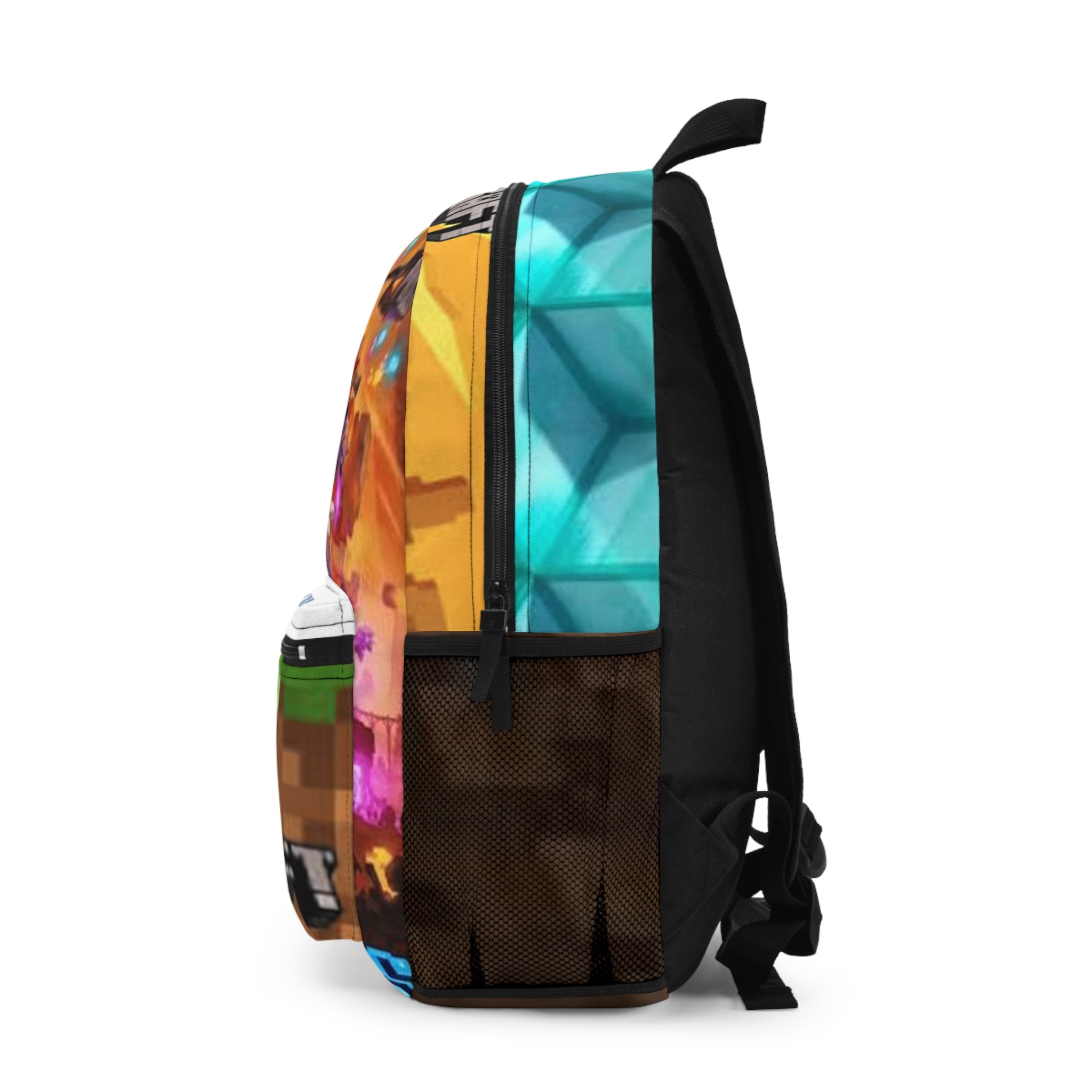 Minecraft Adventure Kids Backpack — Pixel Game Scene School Bag