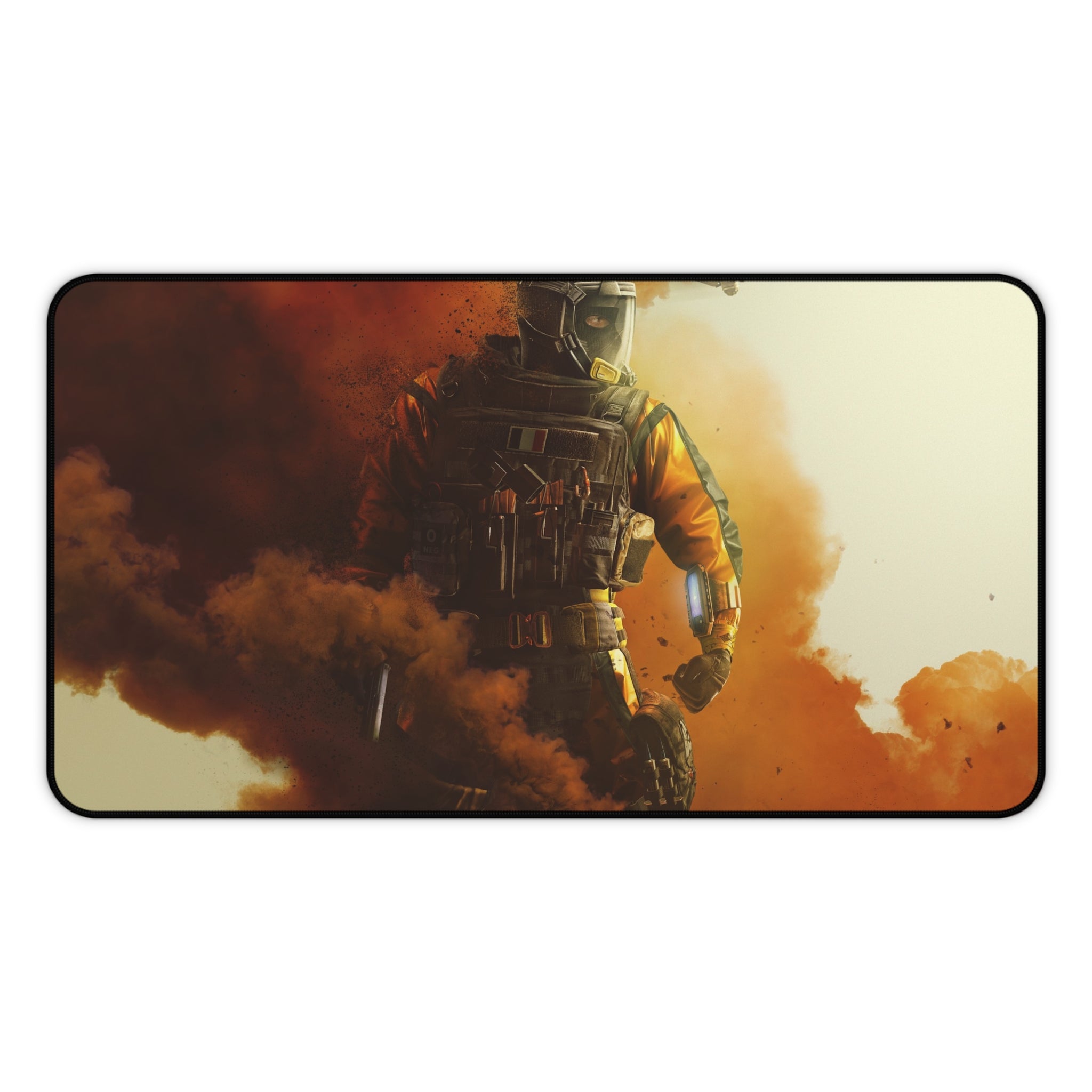 Tactical Soldier Desk Mat — Gaming Mouse Pad with Military Combat Art