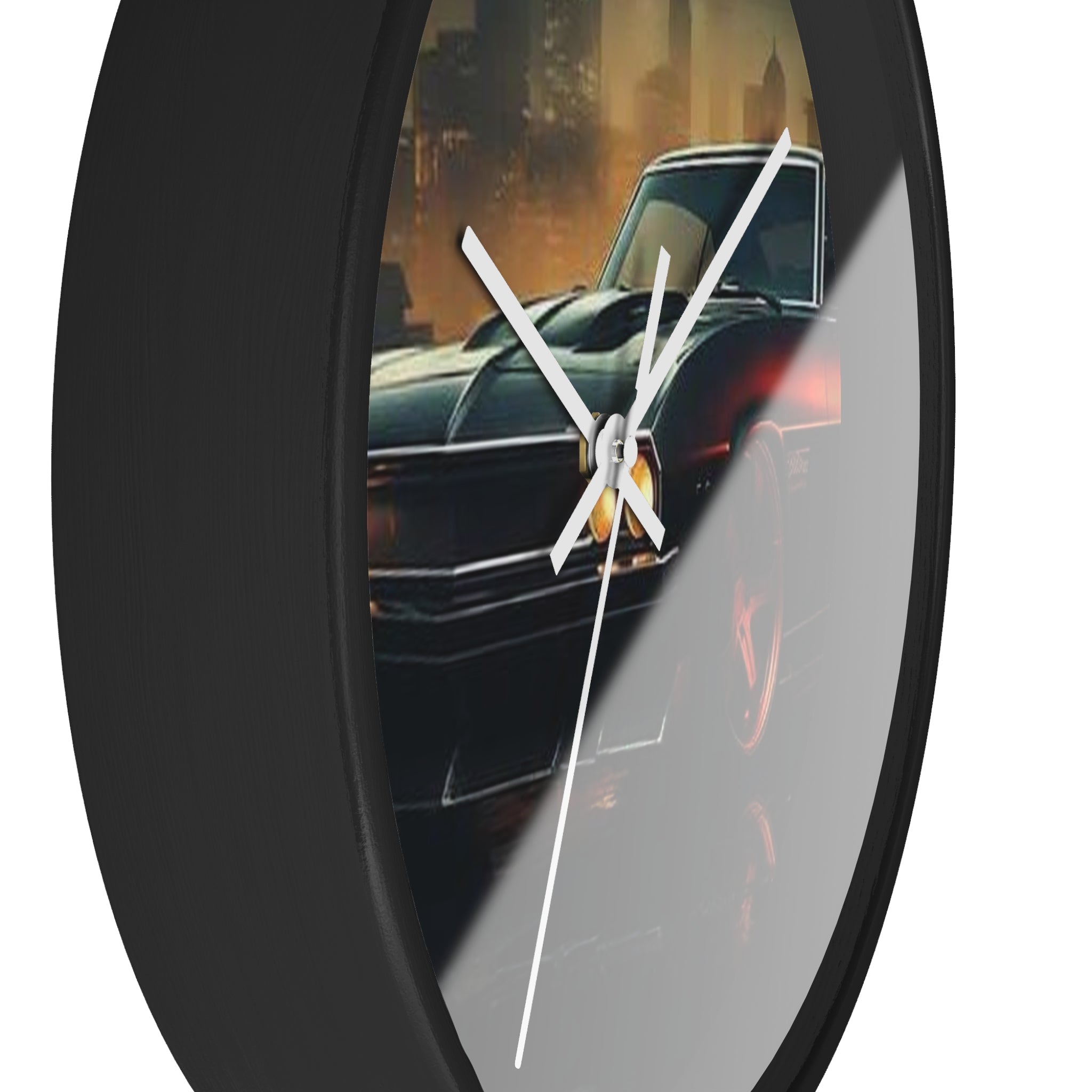 Vintage Muscle Car Wall Clock — Retro City Night Automotive Decor