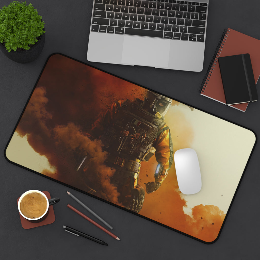 Tactical Soldier Desk Mat — Gaming Mouse Pad with Military Combat Art
