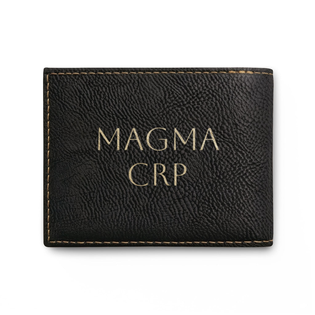 Bi-Fold Wallet — Modern Leather Money Clip Wallet with Dollar sign