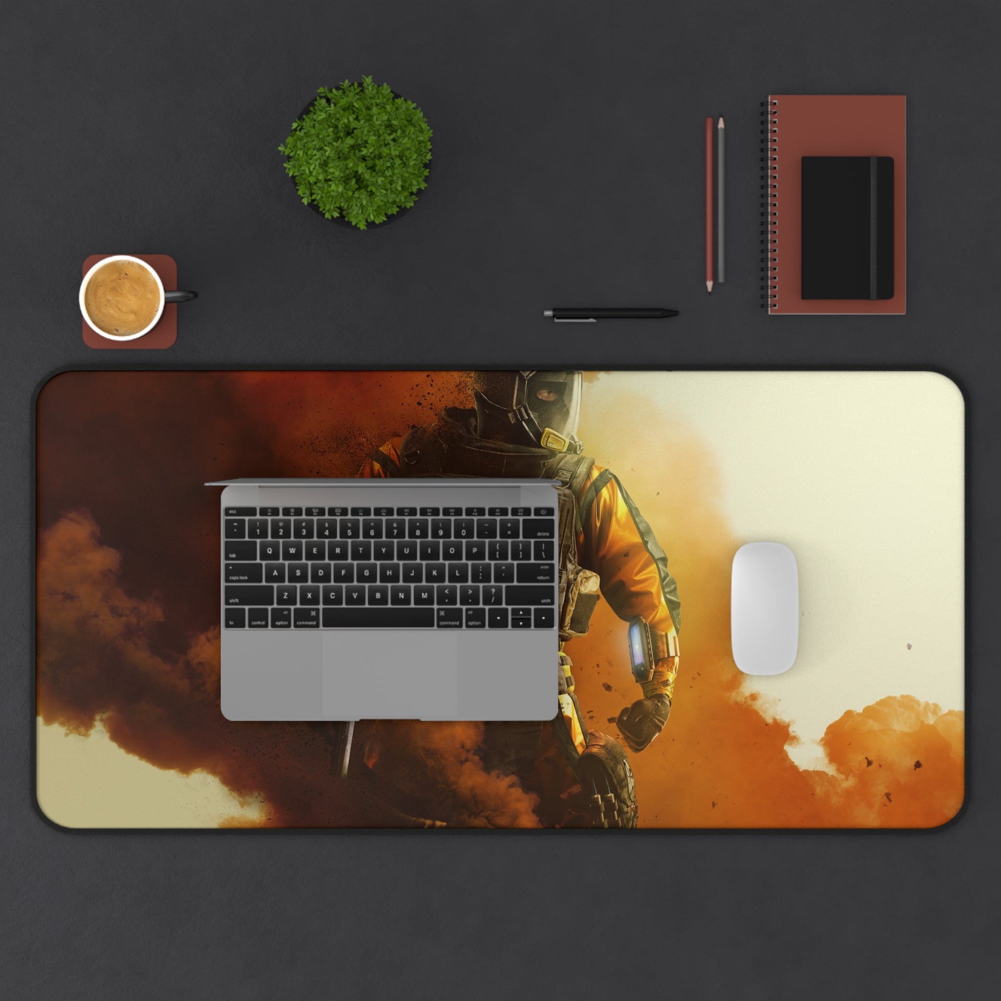Tactical Soldier Desk Mat — Gaming Mouse Pad with Military Combat Art