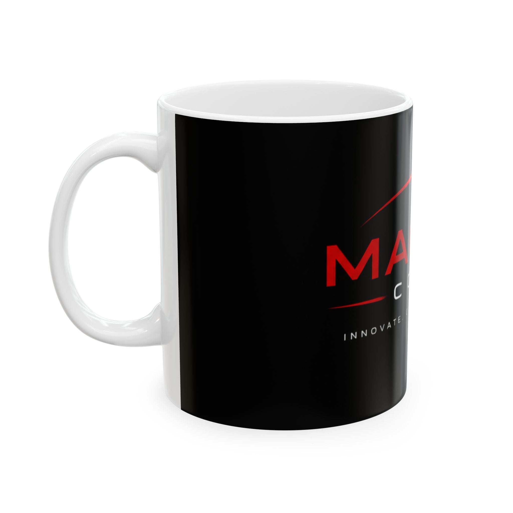 MAGMA CORP  Mug — Black Red Branded Coffee Cup (11oz, 15oz)