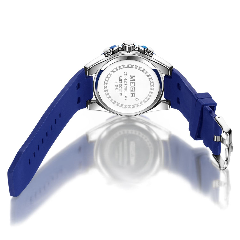 MEGIR Fashion Men Watches Silicone Strap Sport Military Watch Chronograph Waterproof Male Wristwatch Clock Montre Homme 2083