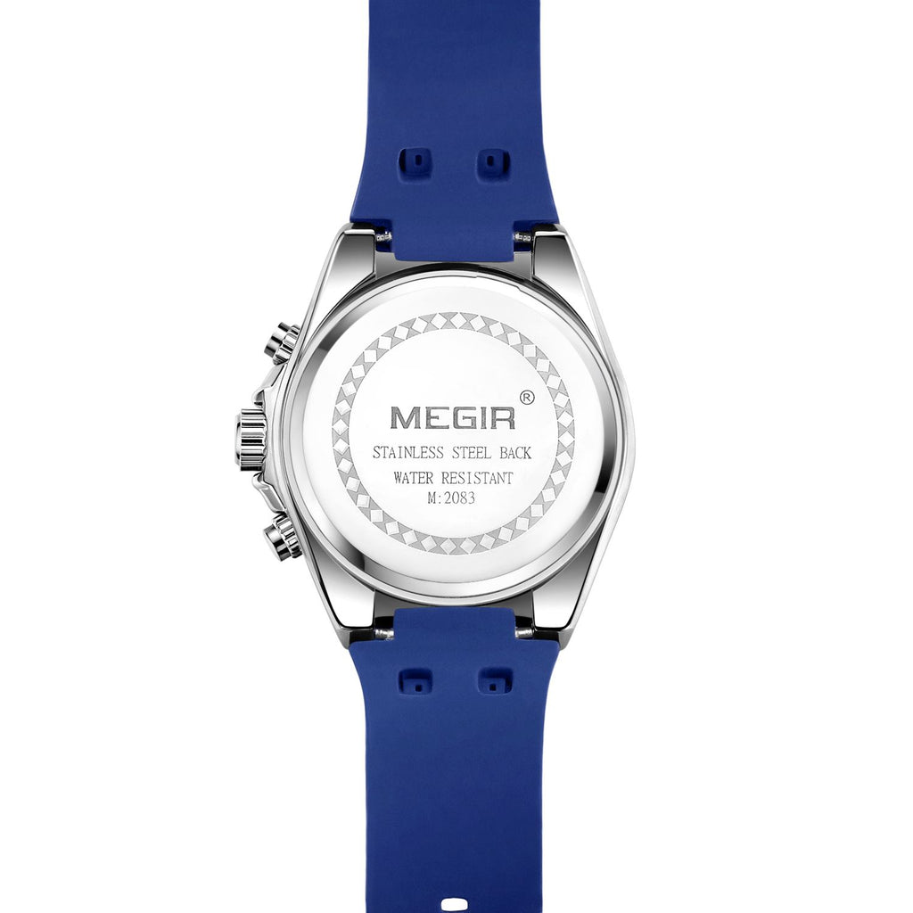 MEGIR Fashion Men Watches Silicone Strap Sport Military Watch Chronograph Waterproof Male Wristwatch Clock Montre Homme 2083