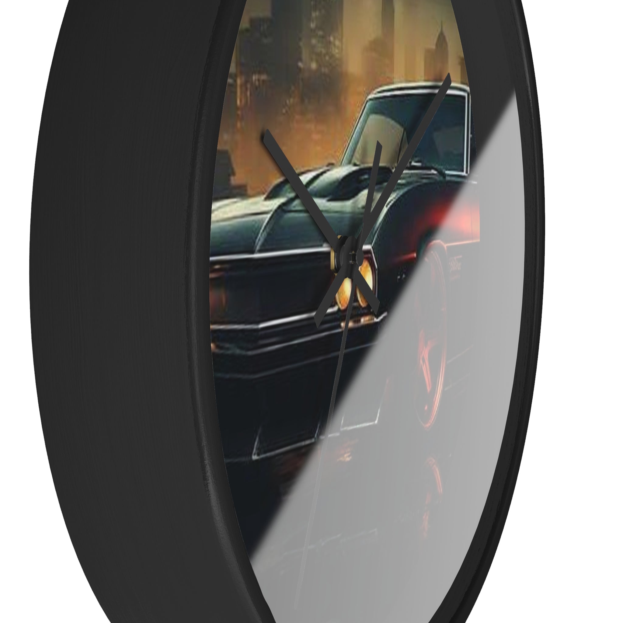 Vintage Muscle Car Wall Clock — Retro City Night Automotive Decor