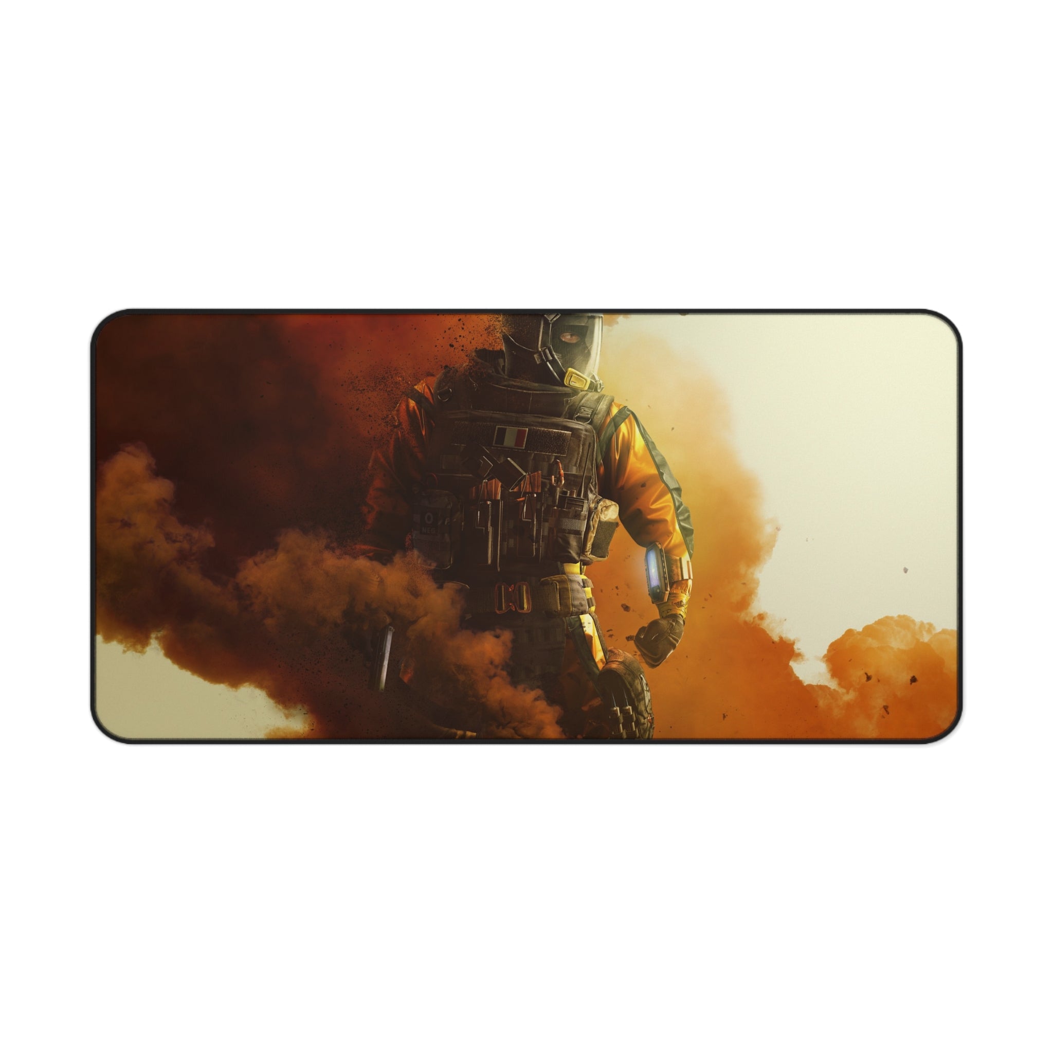 Tactical Soldier Desk Mat — Gaming Mouse Pad with Military Combat Art