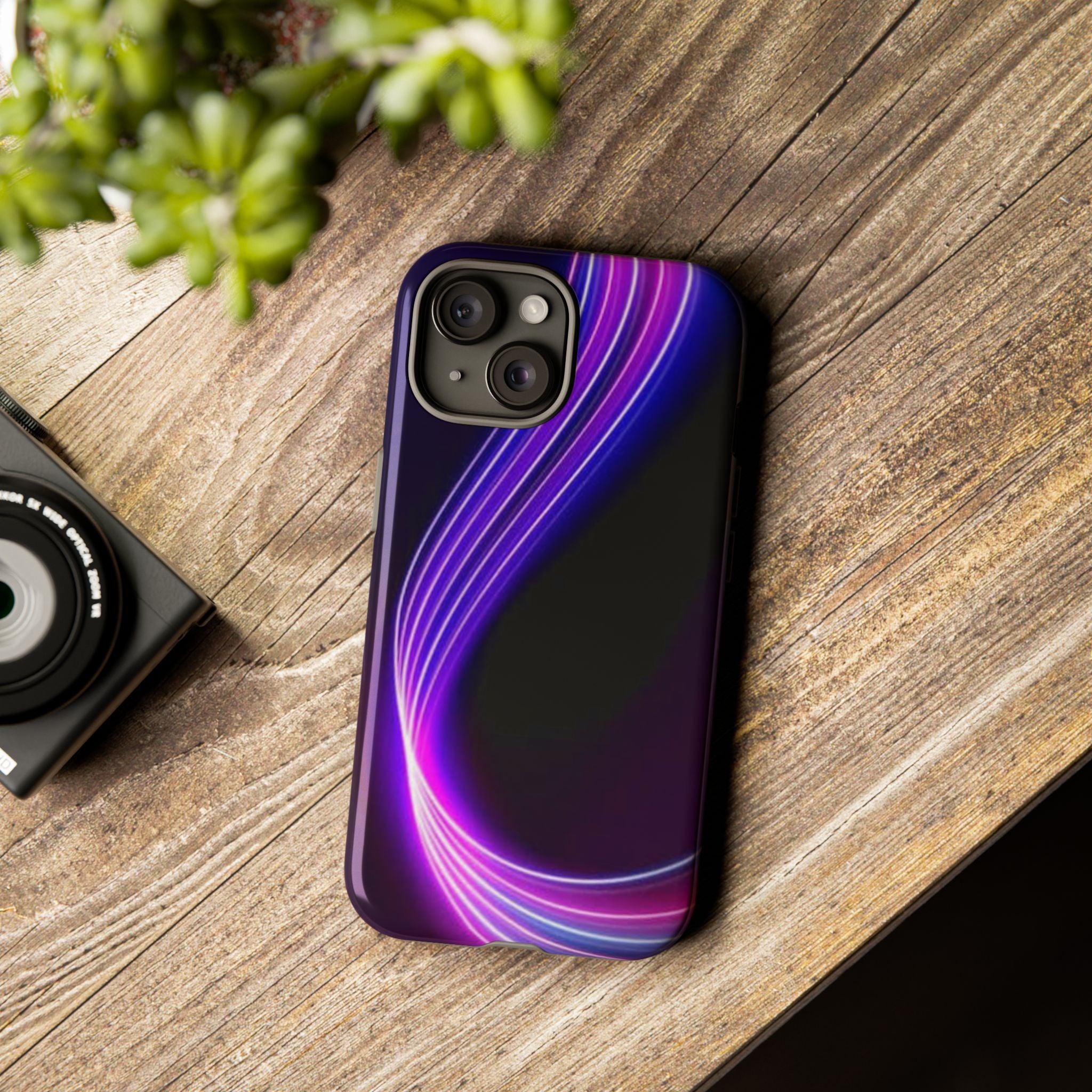 Neon Wave Tough Phone Case
