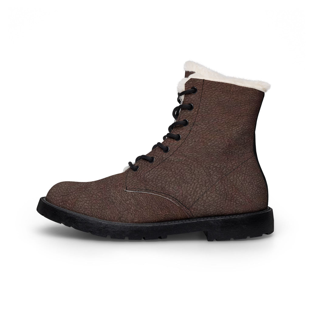 Fur-Lined Leather Winter Boots