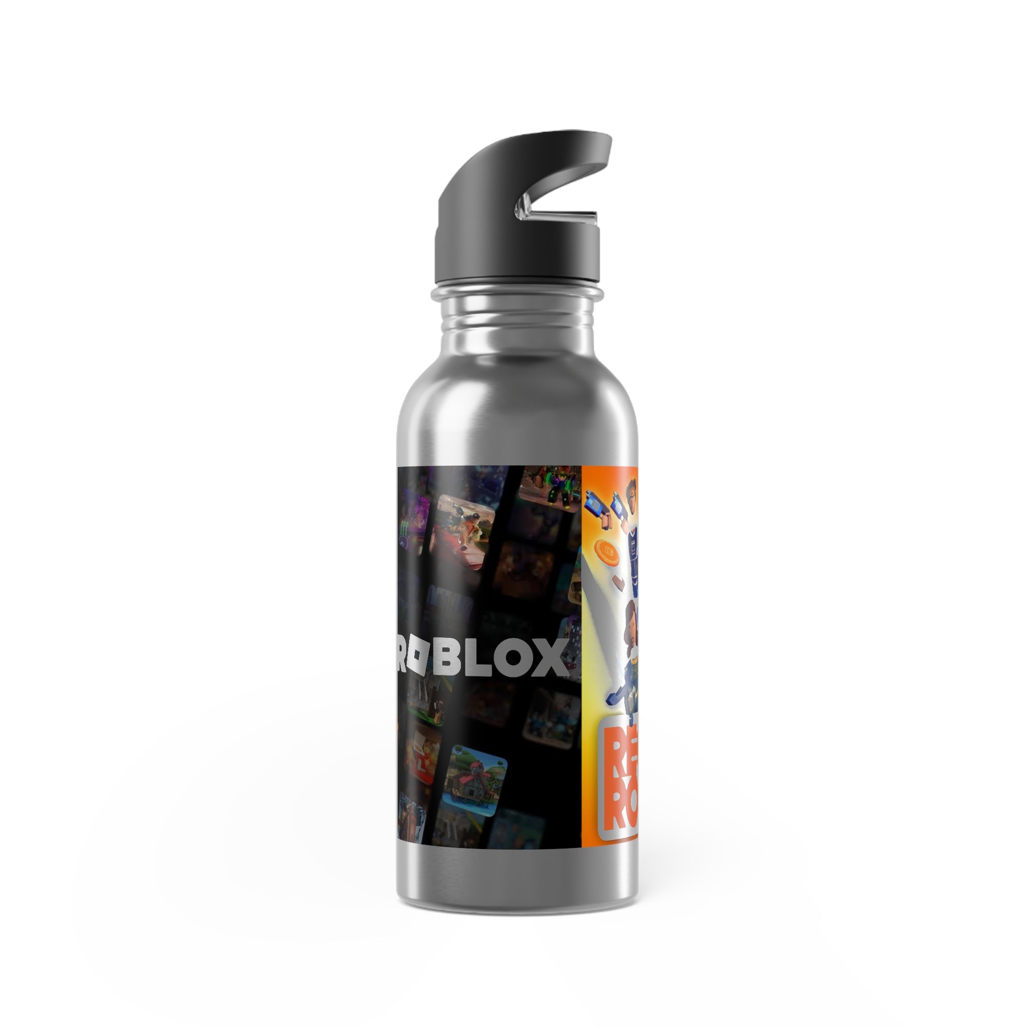 kids Gaming Stainless Steel Water Bottle with Straw — 20oz