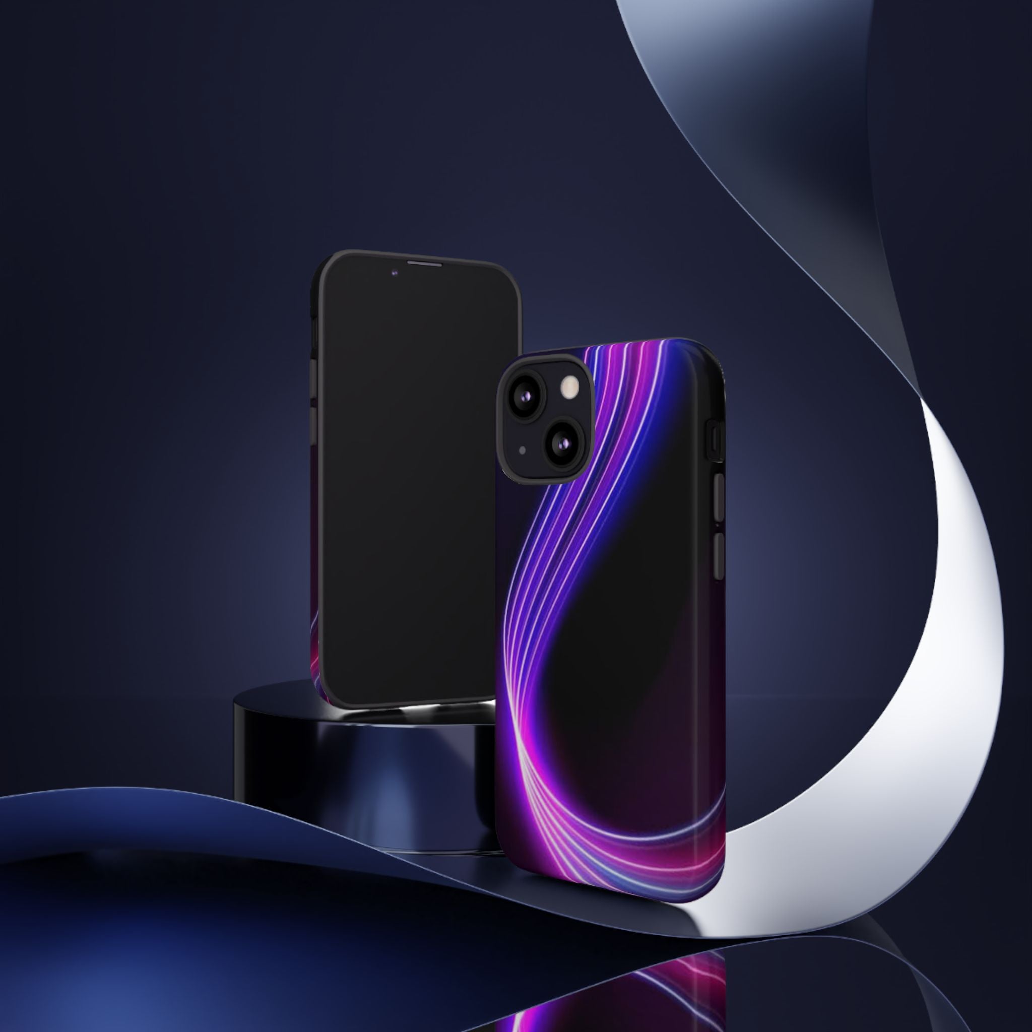 Neon Wave Tough Phone Case