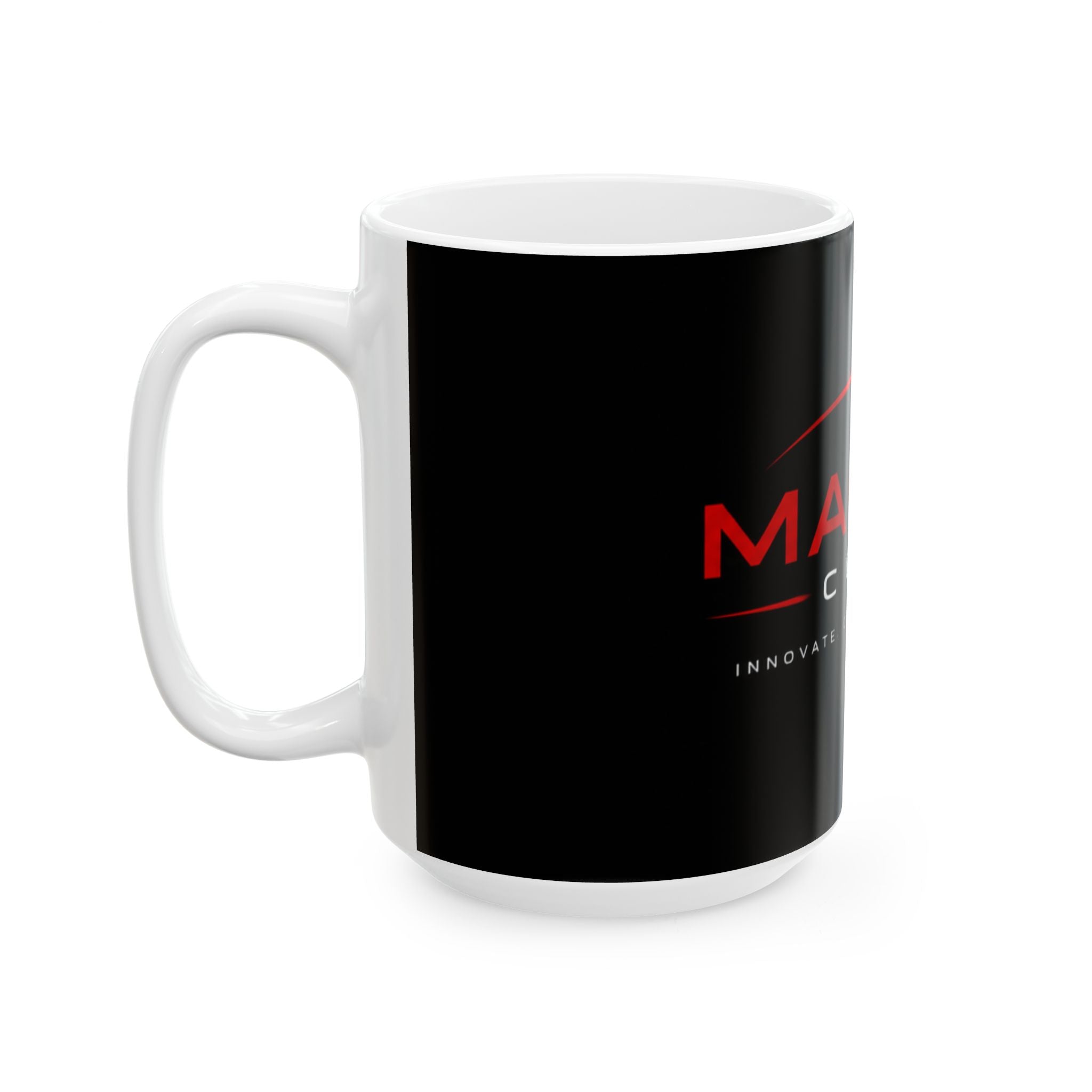 MAGMA CORP  Mug — Black Red Branded Coffee Cup (11oz, 15oz)